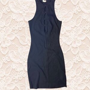 Garage Black Bodycon Mini Dress with Chest Cutout Details Euphoria Inspired